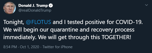 Trump gets the rona